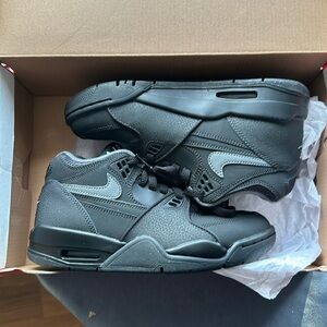 Nike size 4 youth (6 women) air flight 89 black sneakers